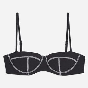 Onia~ Flora Bikini Top~ Black~ Small~BNWT